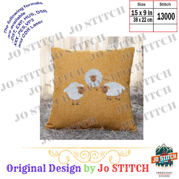 Wonderful Sheep Embroidery Chain Stitch