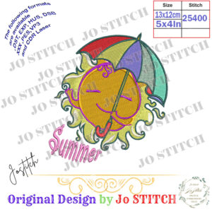 Summer Embroidery Design – INSTANT DOWNLOAD