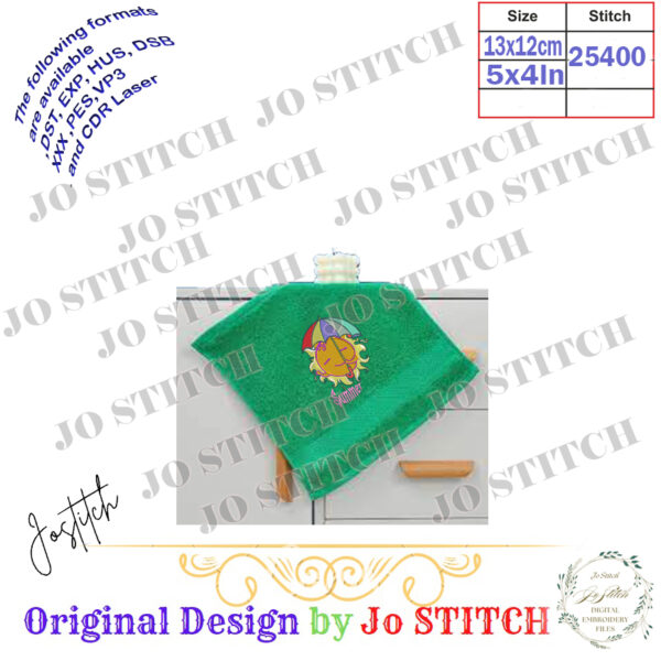 Summer Embroidery Design – INSTANT DOWNLOAD - Image 3