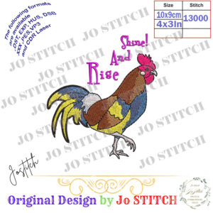 Shine! And Rise Embroidery Design – INSTANT DOWNLOAD