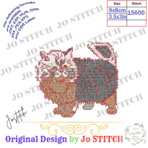 Cat Digital Embroidery File – INSTANT DOWNLOAD