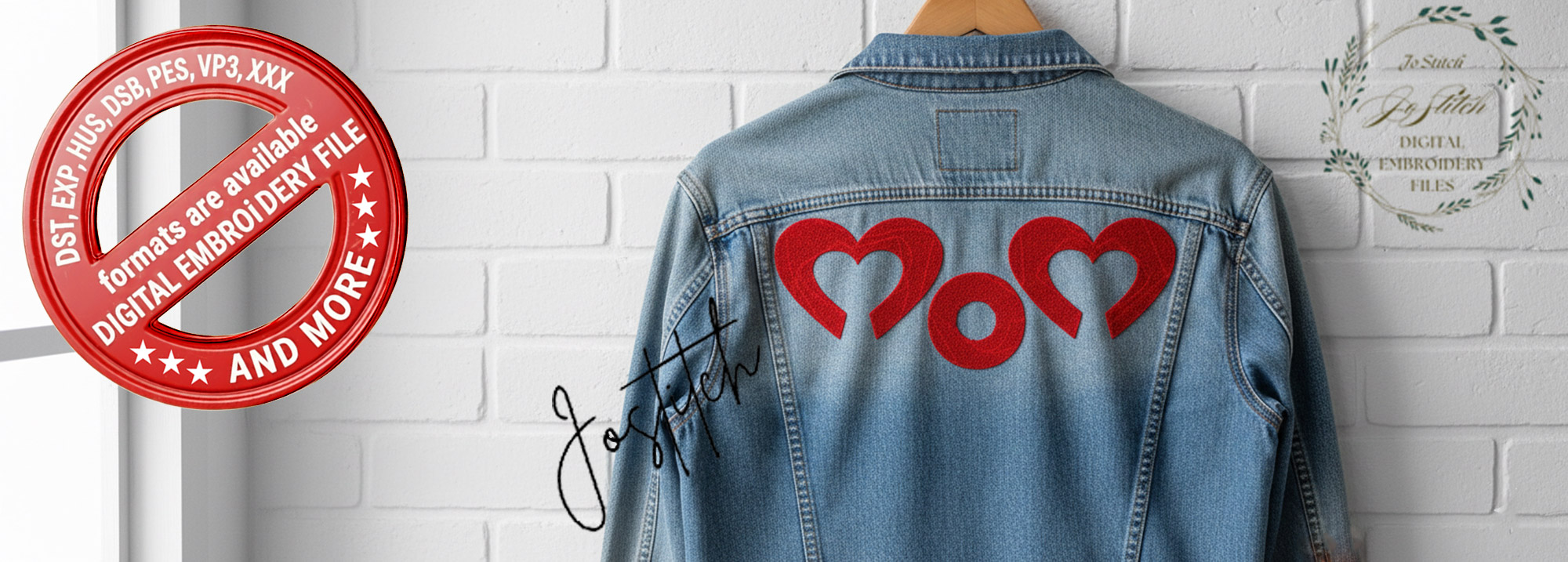 Chenille MOM Heart Embroidery Design – Varsity Style, 4 Sizes (Digital File) - Image 3