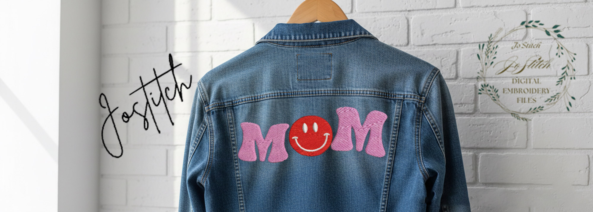 Mom Smiley Face Embroidery Design - Retro Groovy Mother's Day Digital File - Image 2