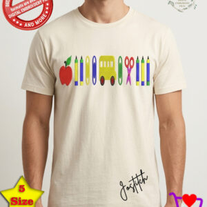 School Supplies Embroidery | Apple, School Bus, Scissors, Paper Clip, Pencil Embroidery Files| Back to School Machine Embroidery | Download
