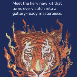 Tiger Embroidery Design | Realistic Tiger Face Machine Embroidery | Wildlife Animal Embroidery | Detailed Tiger Design | 5 Sizes 8 Formats | 7 Colors