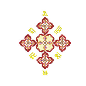 Coptic Cross Embroidery Design, Christian Embroidery Pattern, Coptic Art Machine Embroidery DST, JEF, EXP, VP3 , 4 sizes